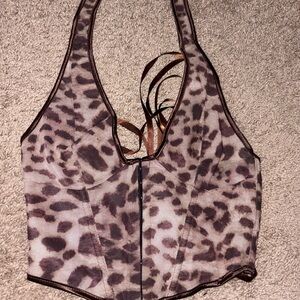 Leopard Print Halter Top